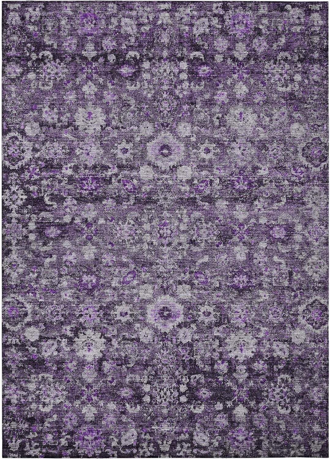 Addison Rugs Chantille ACN651 Purple 8' x 10' Indoor Outdoor Area Rug, Easy Clean, Machine Washable, Non Shedding, Bedroom, Living Room, Dining Room, Kitchen, Patio Rug