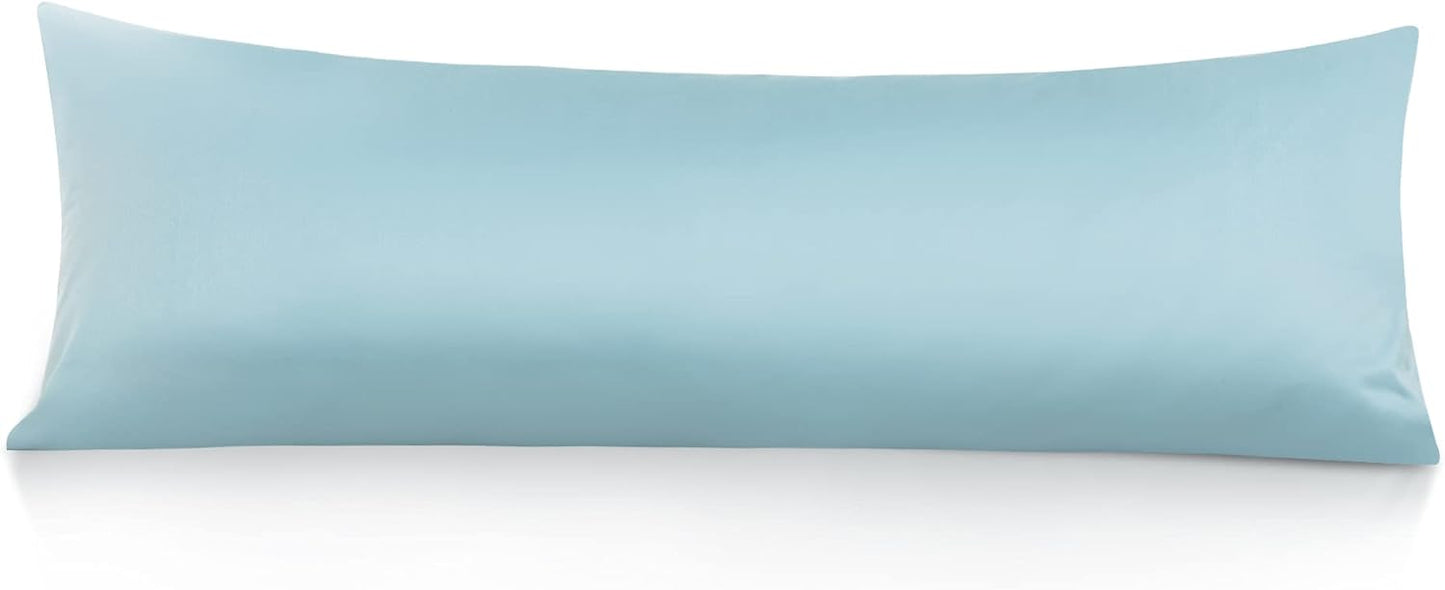 Leeden 100% Cotton Body Pillow Cover, 800 Thread Count 21x54 Soft Breathable Long Body Pillow Pillowcase, White