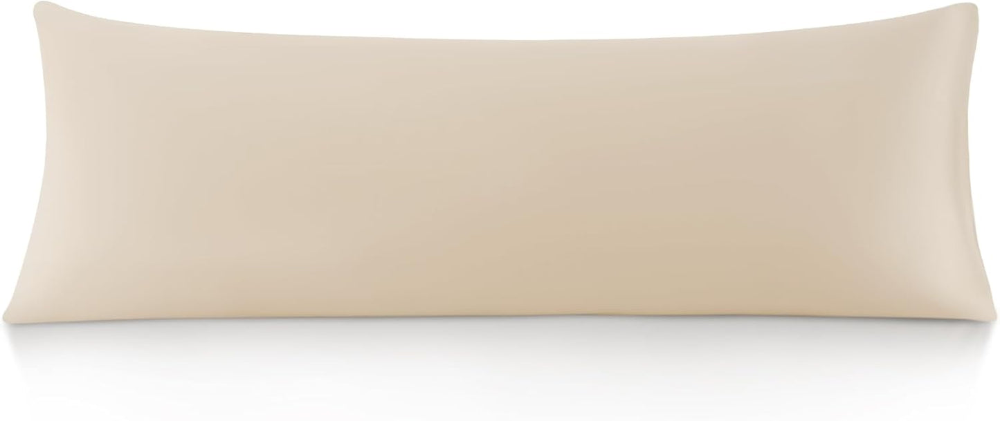 Leeden 100% Cotton Body Pillow Cover, 800 Thread Count 21x54 Soft Breathable Long Body Pillow Pillowcase, White