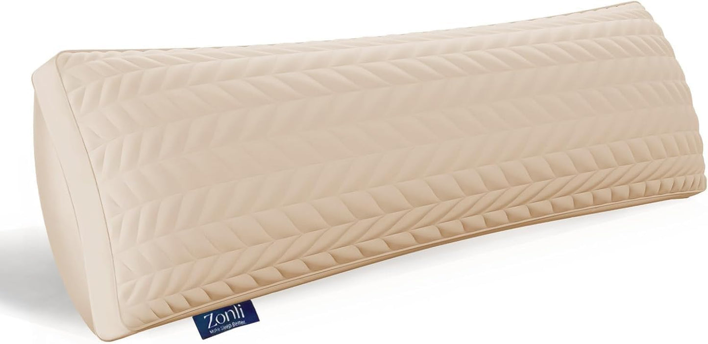 ZonLi Memory Foam Body Pillow for Adults, Long Pillow for Bed, Firm Body Pillow for Side Sleeper, Elegant Quilted Full Length Body Pillows Large -20x54 inch, White