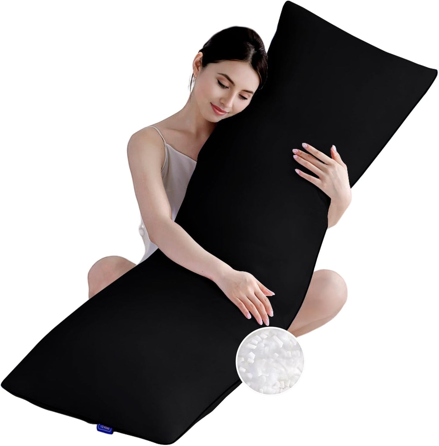 YZ HOME Memory Foam Body Pillow Insert - Full Body Pillow for Adults - Soft Large Long Bed Pillow for Side Sleeper (White, 20 Inchx54 Inch)