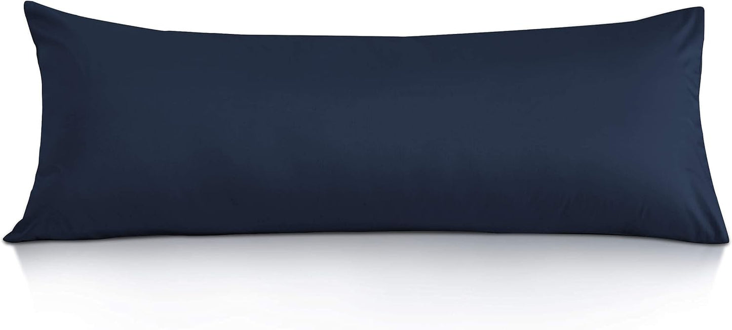 Leeden 100% Cotton Body Pillow Cover, 800 Thread Count 21x54 Soft Breathable Long Body Pillow Pillowcase, White