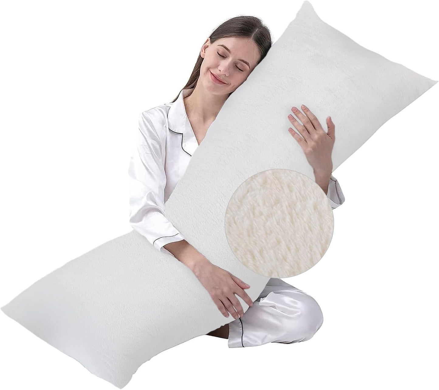 DOWNCOOL Large Body Pillow Insert- Breathable Full Body Pillow for Side Sleeper - Soft Long Bed Pillow for Adults - 20 x 54 inch