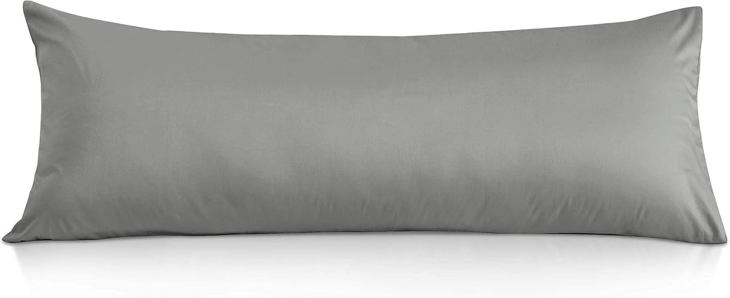 Leeden 100% Cotton Body Pillow Cover, 800 Thread Count 21x54 Soft Breathable Long Body Pillow Pillowcase, White