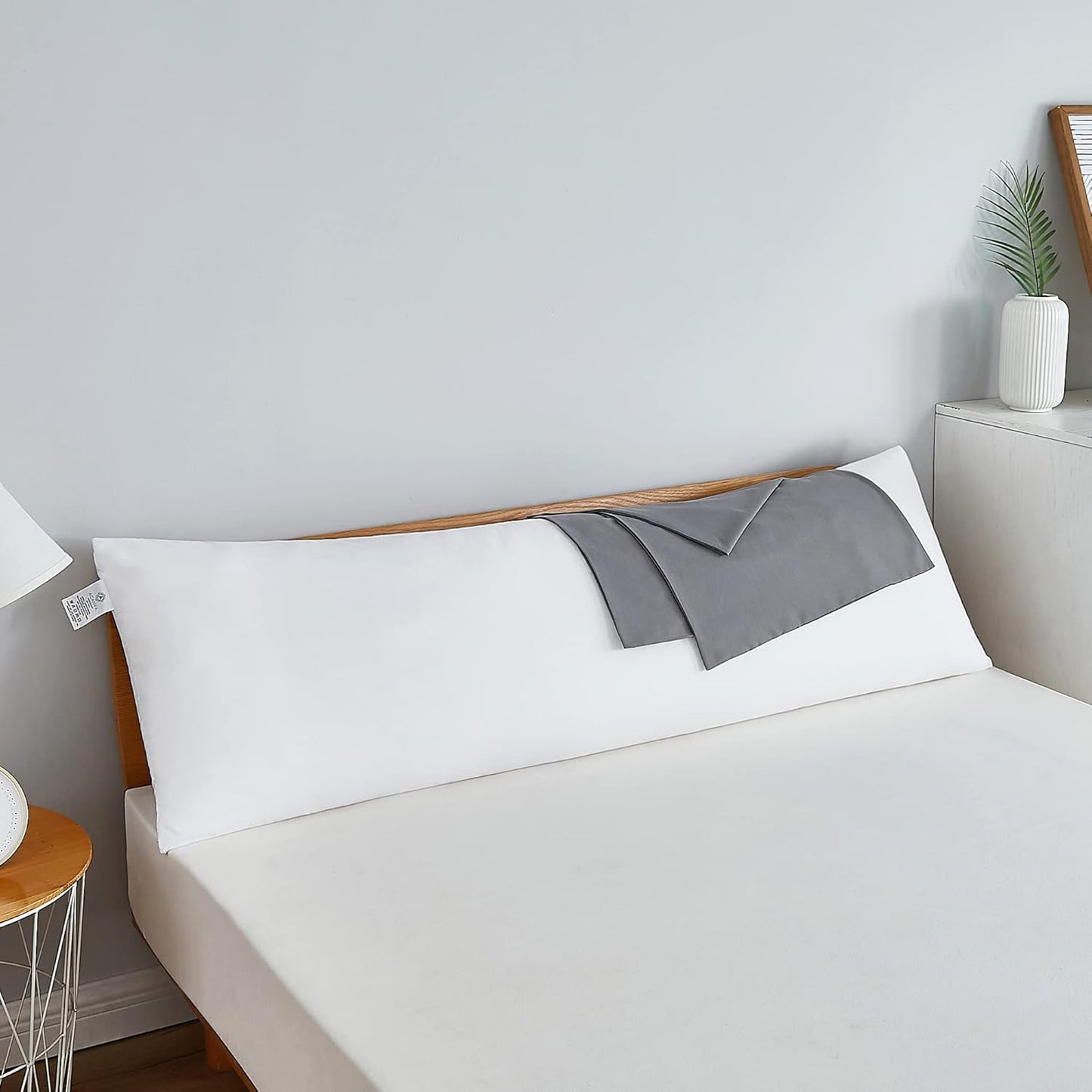 Acanva Fluffy Bed Sleeping Side Sleeper Body Pillow Insert, Extra-Long 20” x 72”, White