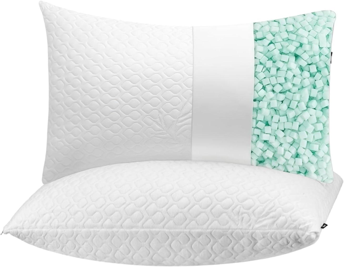 Shredded Memory Foam Full Body Pillow – Side Sleeper – Huggable Long Pillow for Body Relief – with Ultra Soft Cooling Cover, 20 x 54 inches