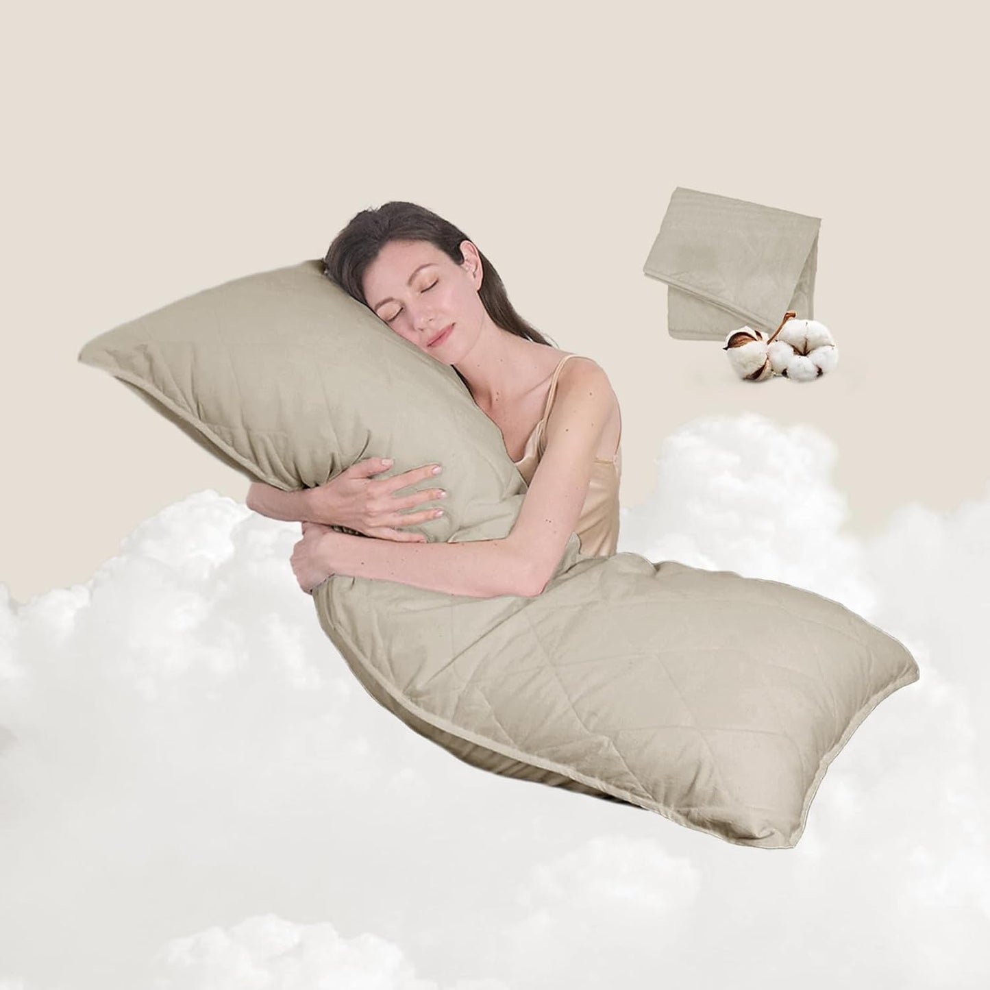ZonLi Memory Foam Body Pillow for Adults, Long Pillow for Bed, Firm Body Pillow for Side Sleeper, Elegant Quilted Full Length Body Pillows Large -20x54 inch, White