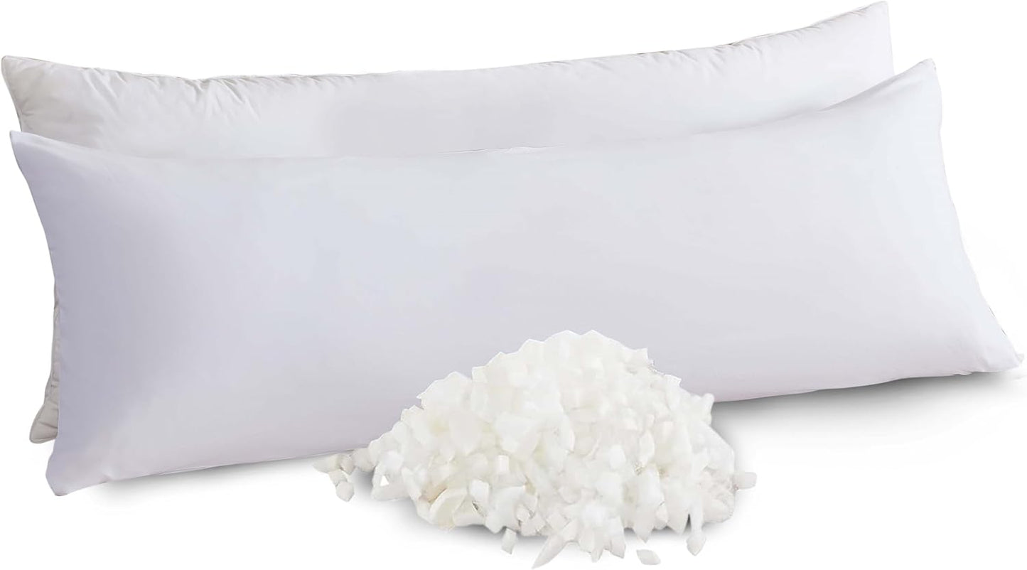 WhatsBedding Memory Foam Body Pillow with Pillowcase, Soft Large Long Bed Pillow for Adults, Breathable Full Body Pillow with Removable Pillow Cover - Dark Grey