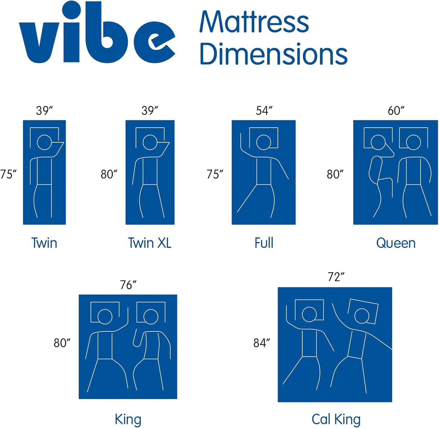 Vibe Gel Memory Foam Mattress, 12-Inch CertiPUR-US Certified Bed-in-a-Box, King, White
