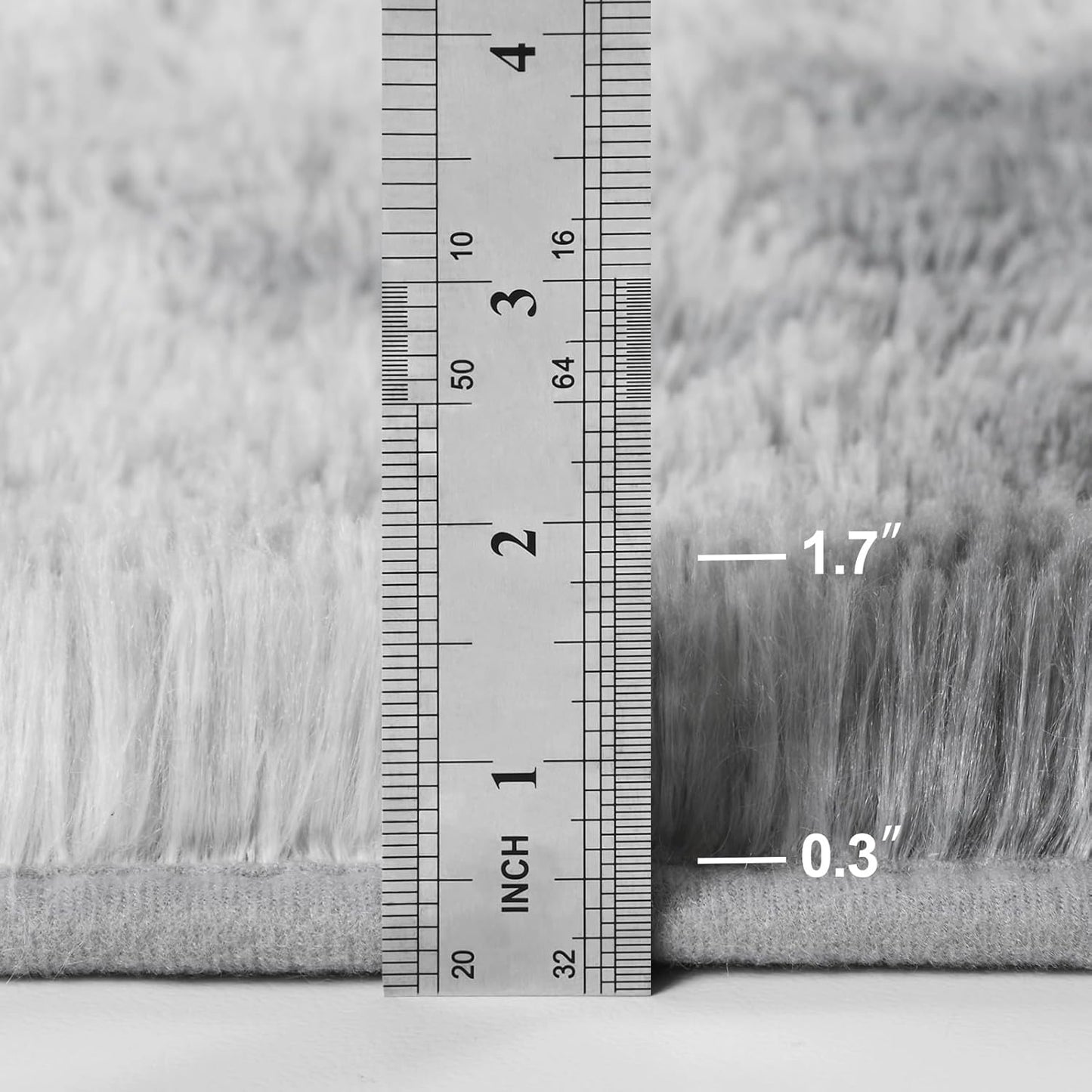 Large Shag Area Rugs 5 x 8, Tie-Dyed Plush Fuzzy Rugs for Living Room, Ultra Soft Fluffy Furry Rug for Bedroom, Indoor Carpet Nursery Rugs for Kids Room Home Decor, Light Grey