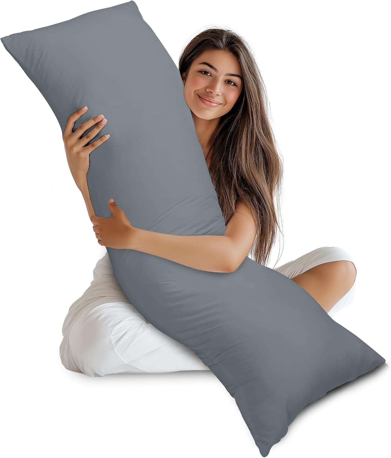Utopia Bedding Full Body Pillow for Adults (White, 20 x 54 Inch), Long Pillow Insert for Sleeping, Ideal for Side Sleepers