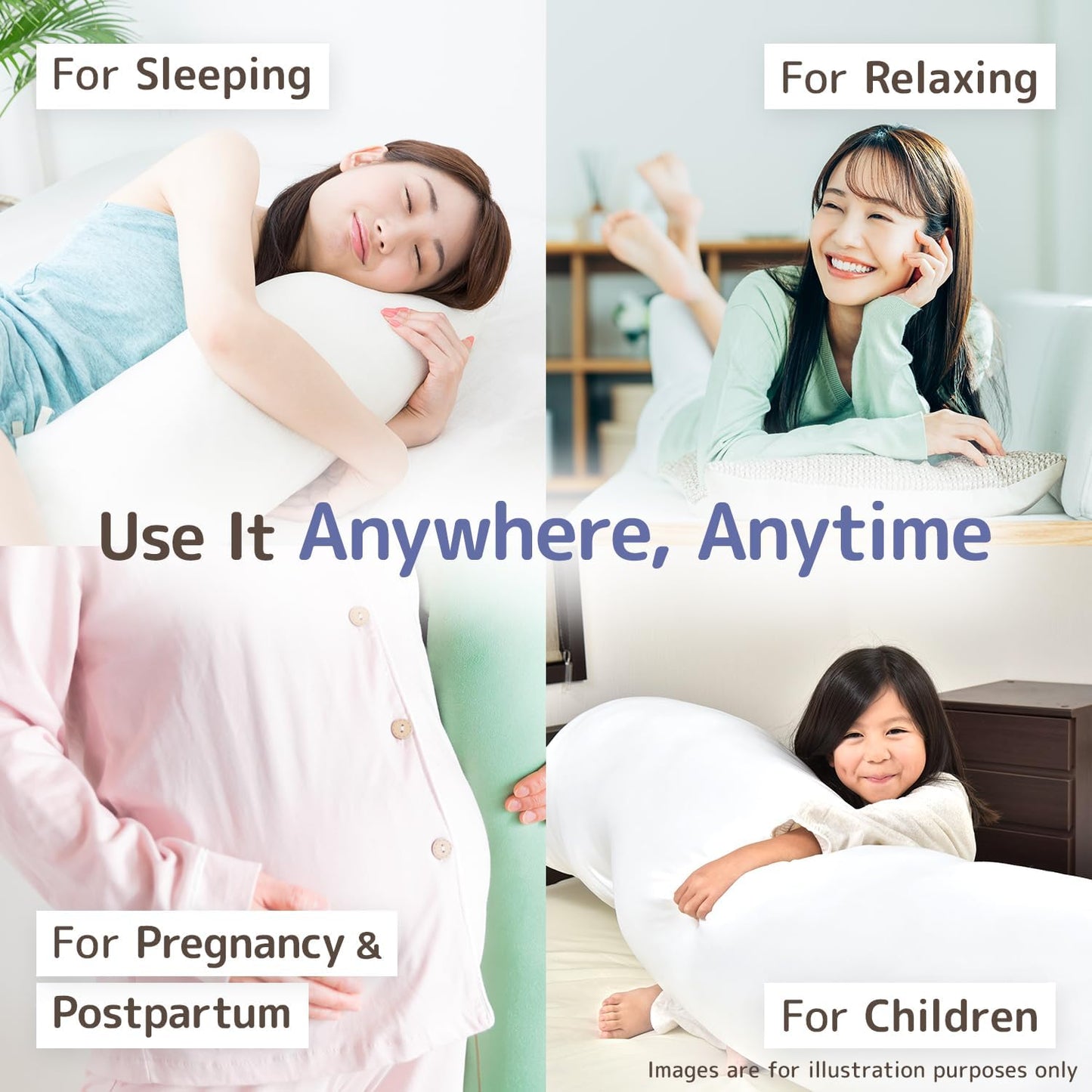 Comodo Body Pillow High Class (Made in Japan / 60 x 20 inch (150 x 50cm)) Dakimakura Pillow for Side Sleepers (Anime/Maternity) - Washable