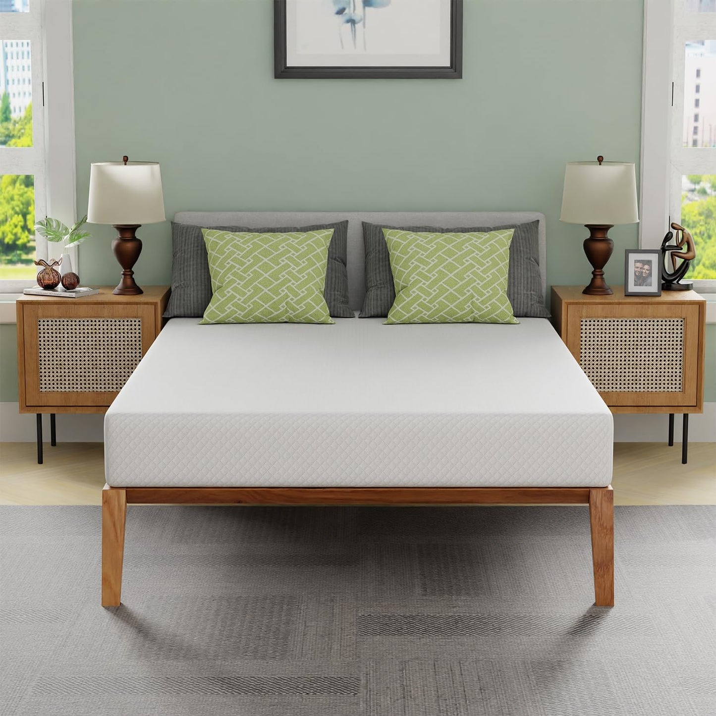 FDW | 5 Inch Twin Mattress | Medium Firm | Gel Memory Foam Mattress | White | Bed in a Box, CertiPUR-US Certified | Pressure Relief, Cooling Ventilated Foam | Washable Removable Cover