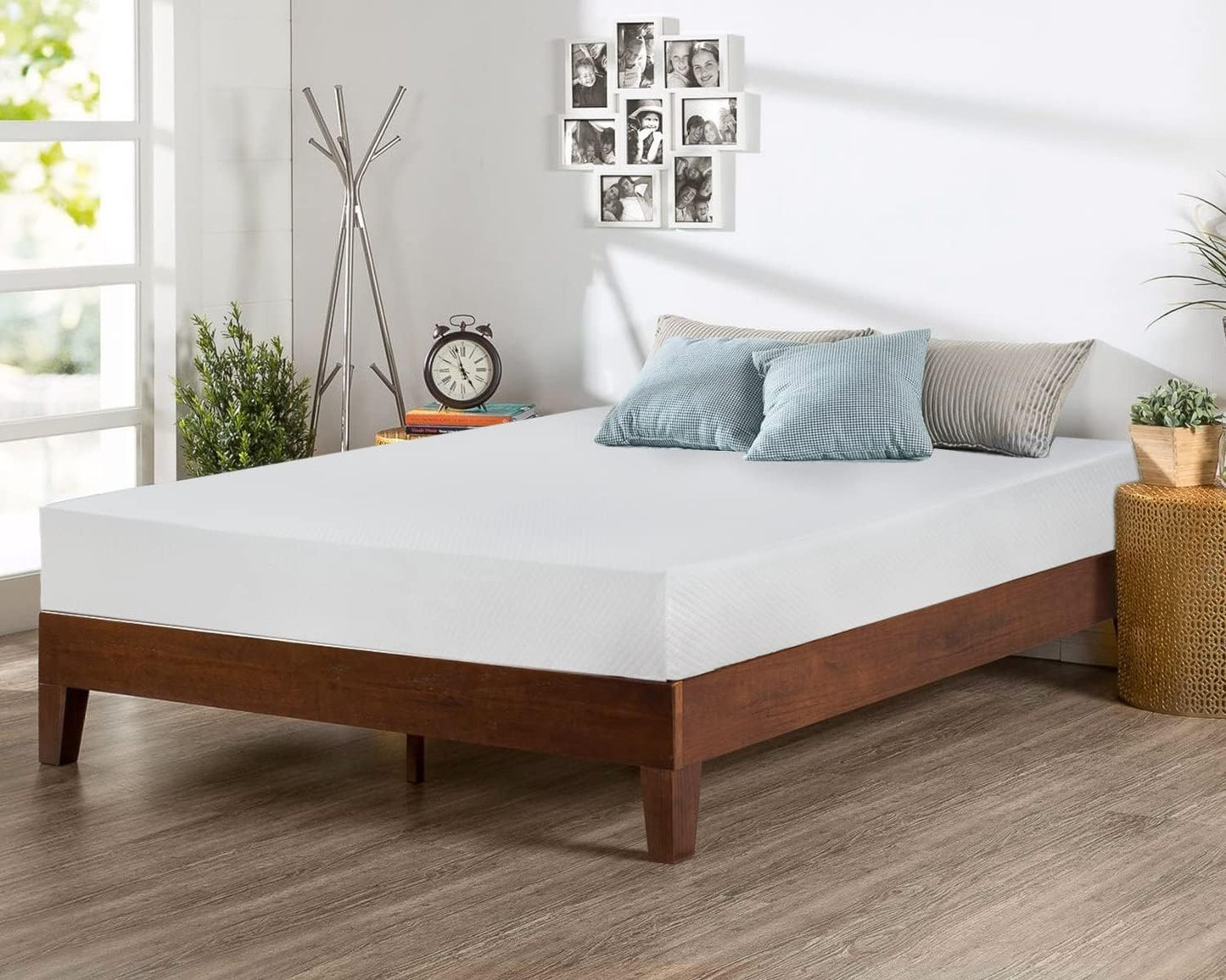 FDW | 5 Inch Twin Mattress | Medium Firm | Gel Memory Foam Mattress | White | Bed in a Box, CertiPUR-US Certified | Pressure Relief, Cooling Ventilated Foam | Washable Removable Cover