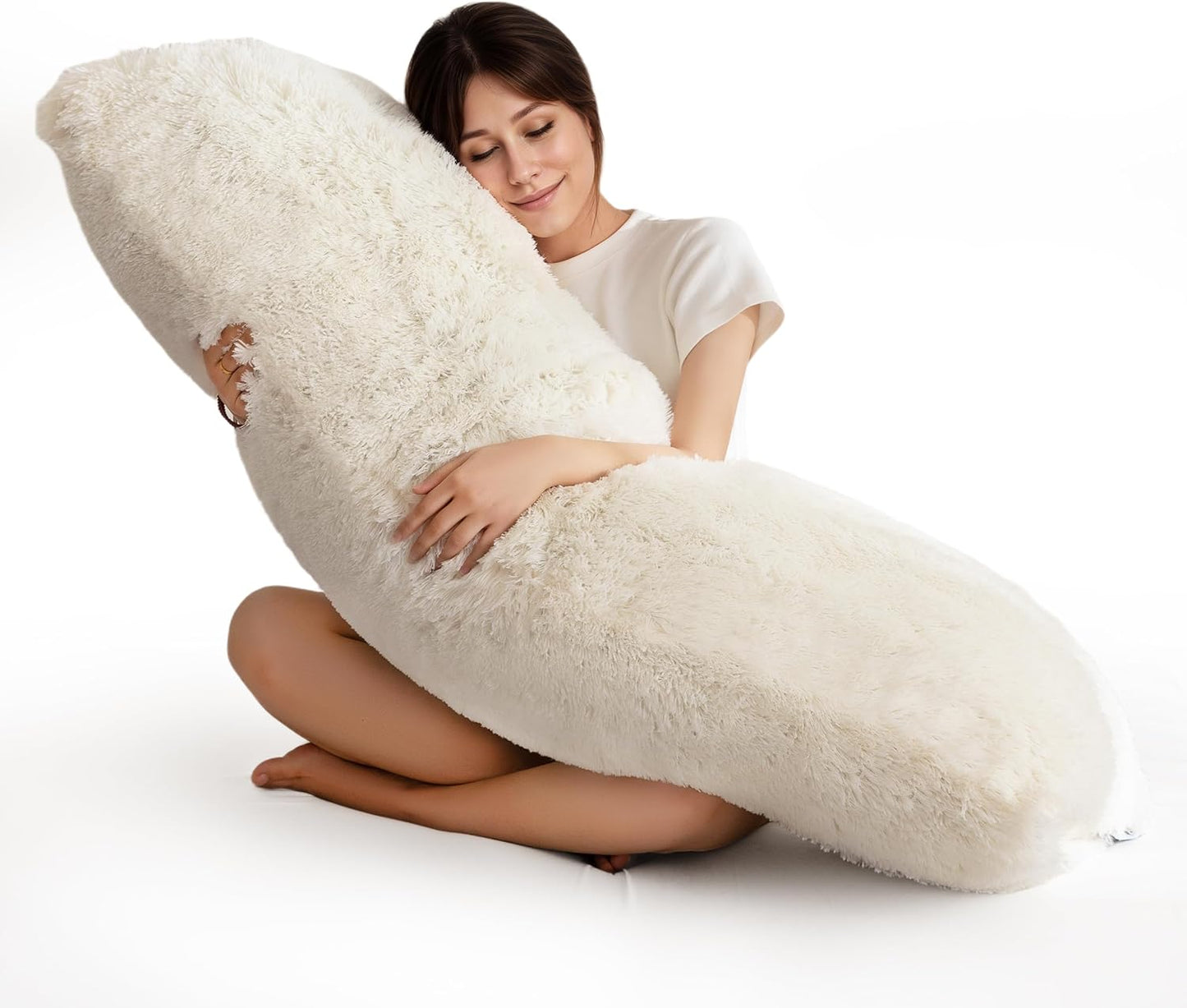 HIGOGOGO Body Pillow for Adults, Thickened Memory Foam Long Bed Pillow, Breathable Full Body Pillow with Removable Pillow Cover (20x54 Inch)