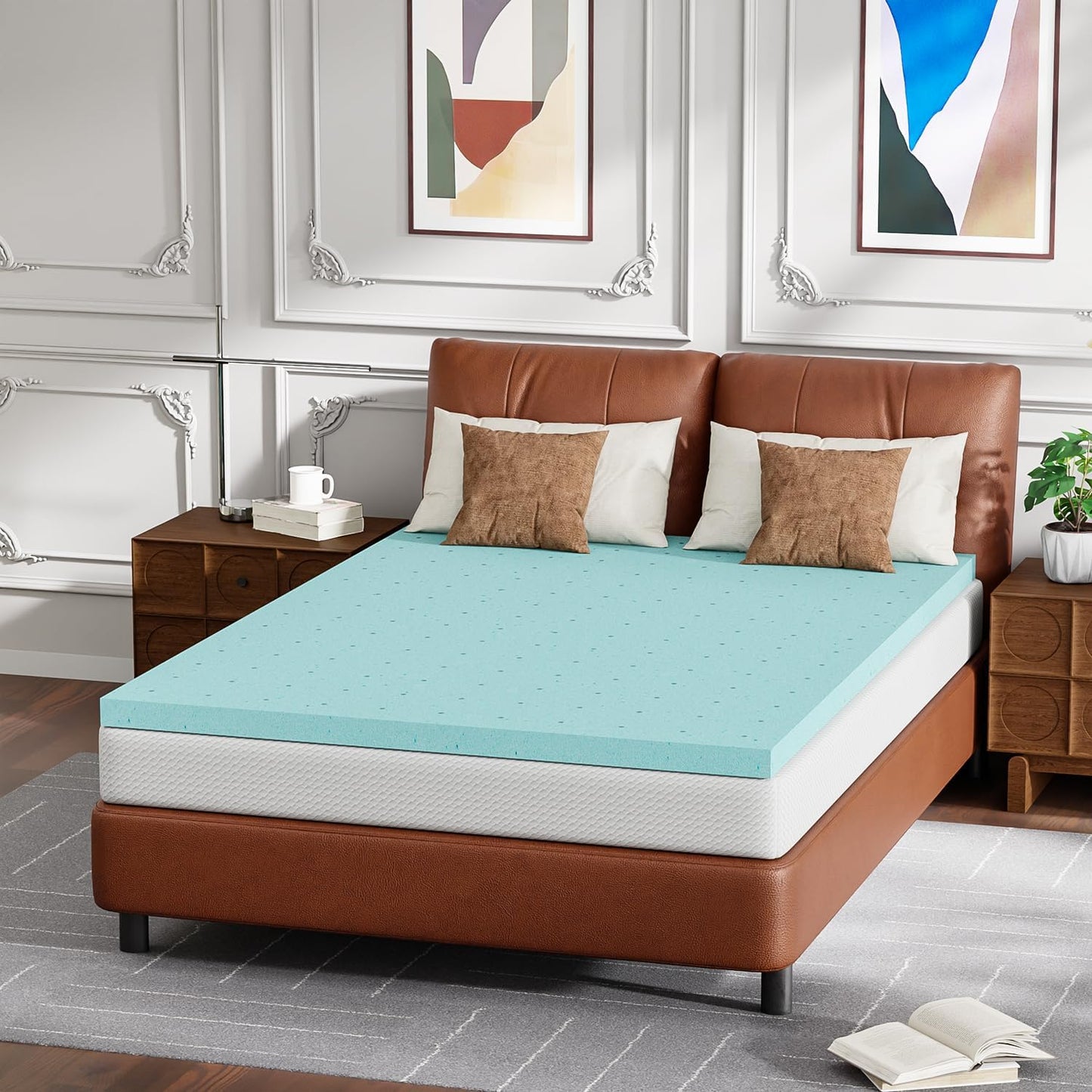FDW | 5 Inch Twin Mattress | Medium Firm | Gel Memory Foam Mattress | White | Bed in a Box, CertiPUR-US Certified | Pressure Relief, Cooling Ventilated Foam | Washable Removable Cover