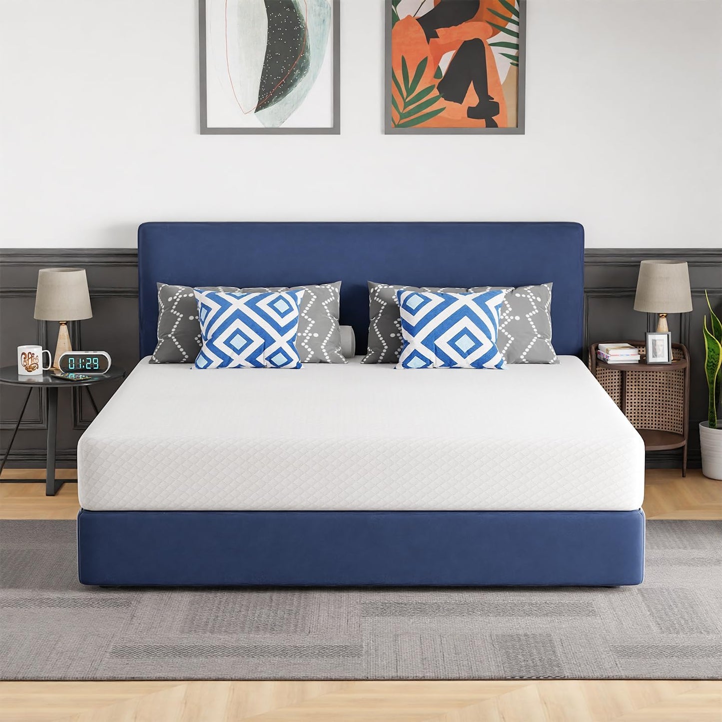 FDW | 5 Inch Twin Mattress | Medium Firm | Gel Memory Foam Mattress | White | Bed in a Box, CertiPUR-US Certified | Pressure Relief, Cooling Ventilated Foam | Washable Removable Cover