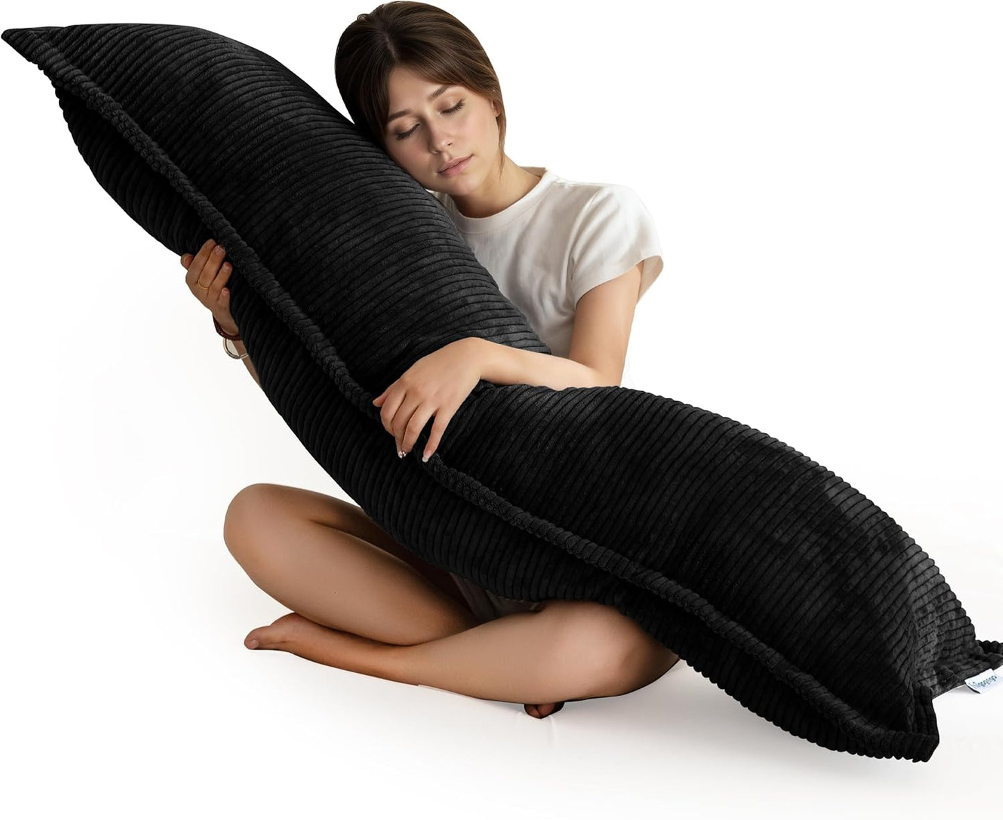 HIGOGOGO Body Pillow for Adults, Thickened Memory Foam Long Bed Pillow, Breathable Full Body Pillow with Removable Pillow Cover (20x54 Inch)