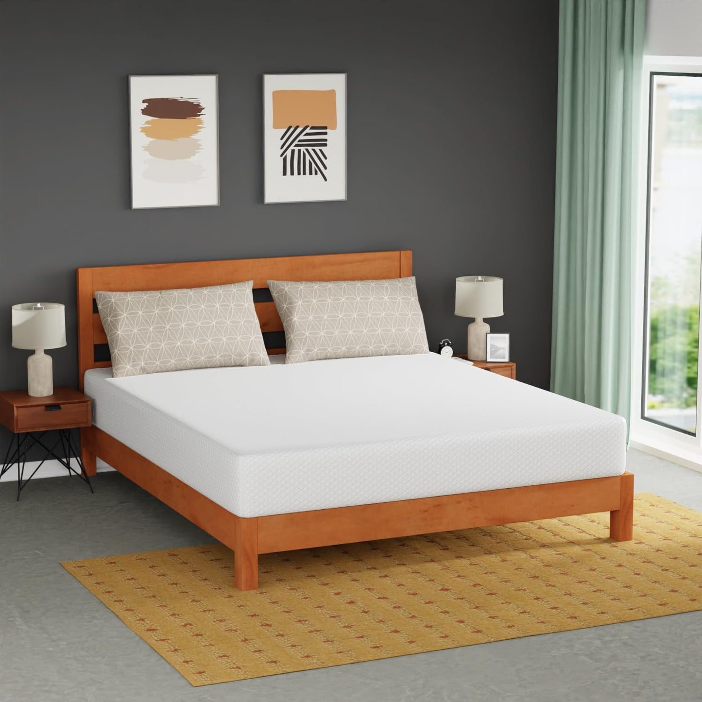 FDW | 5 Inch Twin Mattress | Medium Firm | Gel Memory Foam Mattress | White | Bed in a Box, CertiPUR-US Certified | Pressure Relief, Cooling Ventilated Foam | Washable Removable Cover