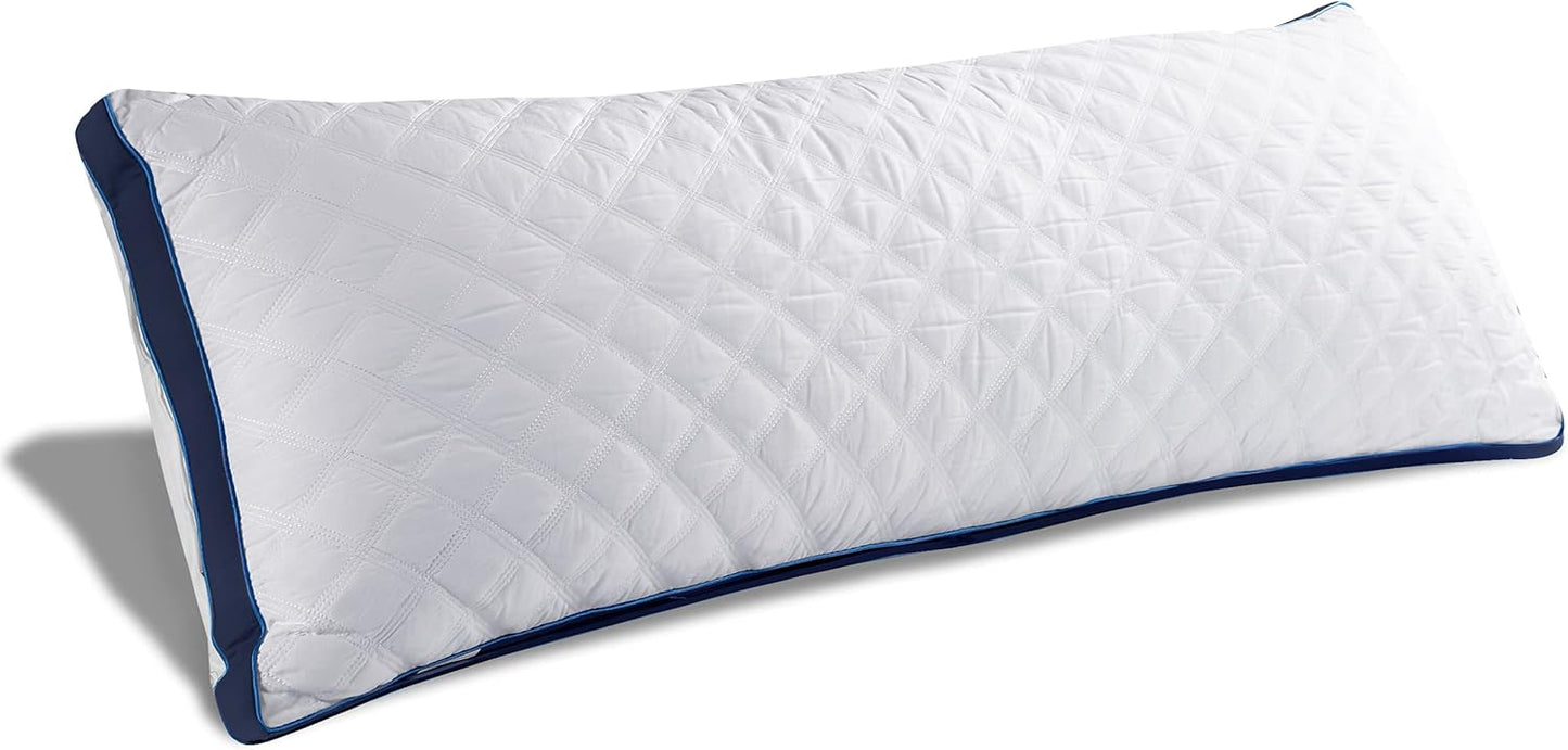 Oubonun Premium Adjustable Loft Quilted Body Pillows - Firm and Fluffy - Quality Plush - Down Alternative - Head Support Pillow - 21"x54"