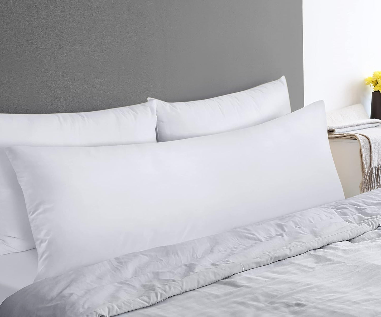 Utopia Bedding Full Body Pillow for Adults (White, 20 x 54 Inch), Long Pillow Insert for Sleeping, Ideal for Side Sleepers