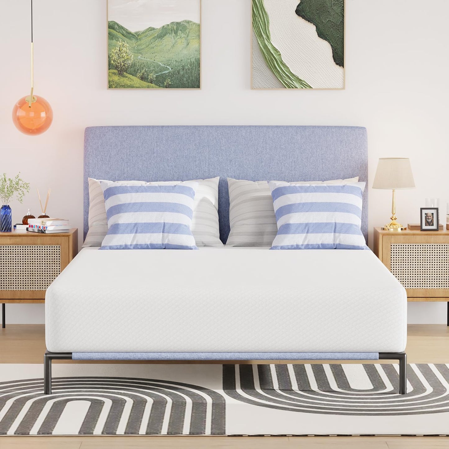 FDW | 5 Inch Twin Mattress | Medium Firm | Gel Memory Foam Mattress | White | Bed in a Box, CertiPUR-US Certified | Pressure Relief, Cooling Ventilated Foam | Washable Removable Cover
