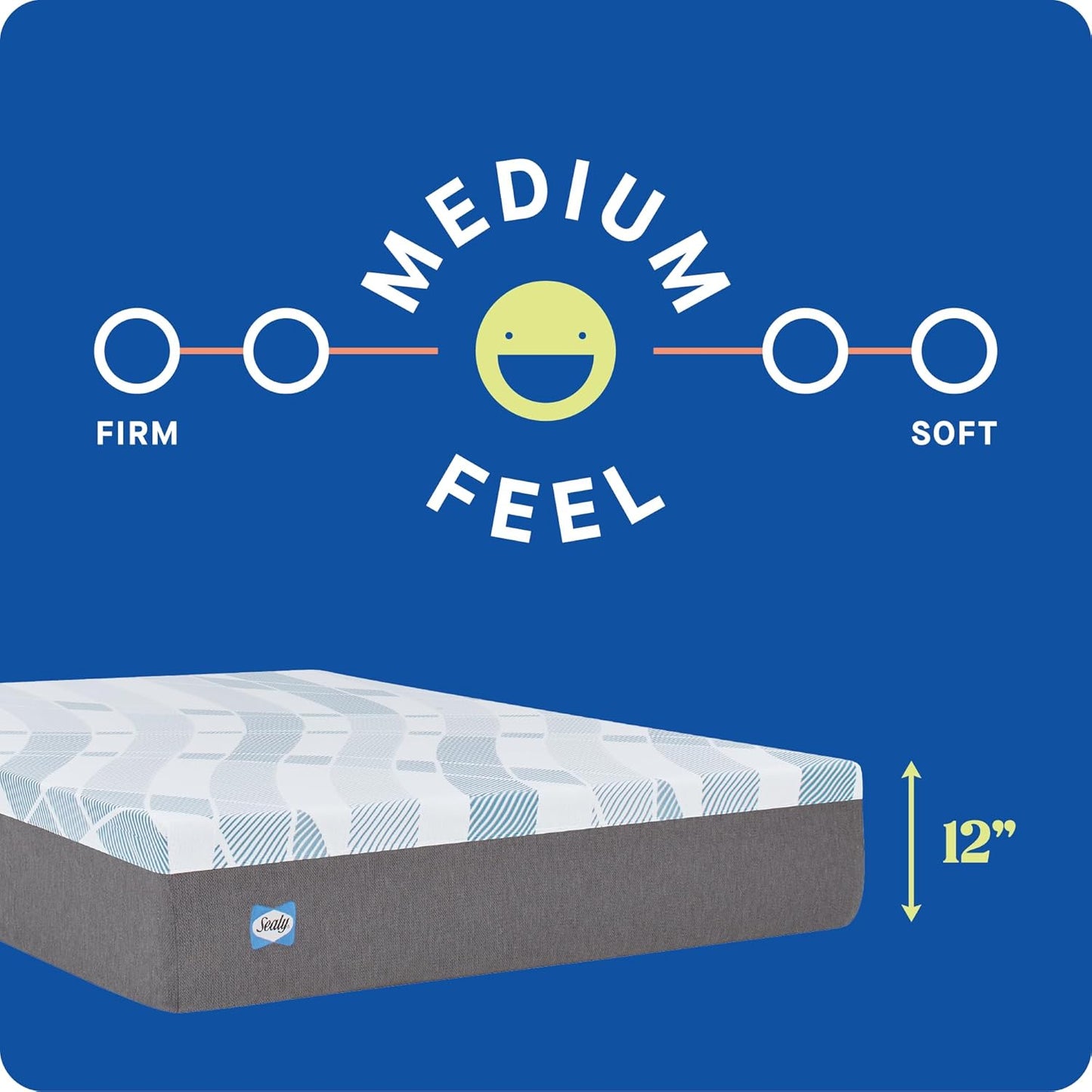 Sealy Dreamlife 12” Hybrid Mattress-in-a-Box, King, SealyComfort Gel Memory Foam, SealyResponsive Encased Coils, Surface-Guard Technology