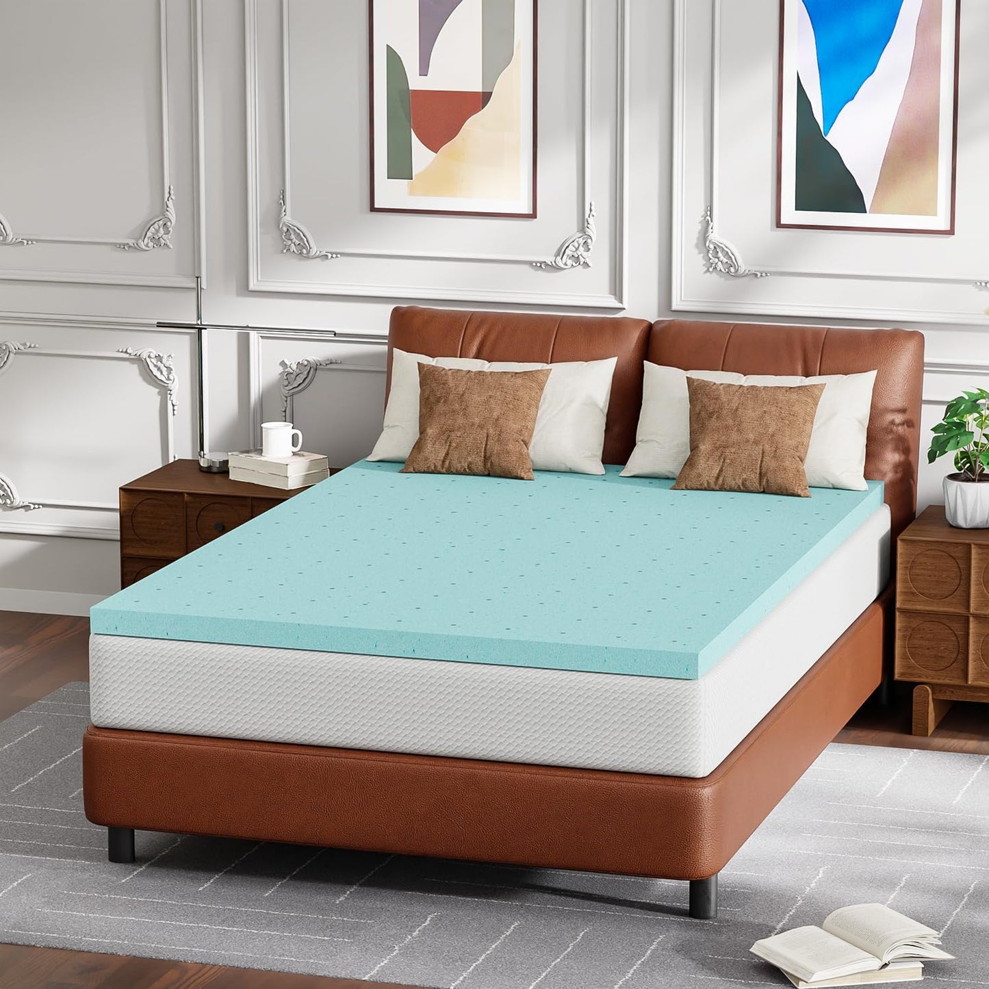 FDW | 5 Inch Twin Mattress | Medium Firm | Gel Memory Foam Mattress | White | Bed in a Box, CertiPUR-US Certified | Pressure Relief, Cooling Ventilated Foam | Washable Removable Cover