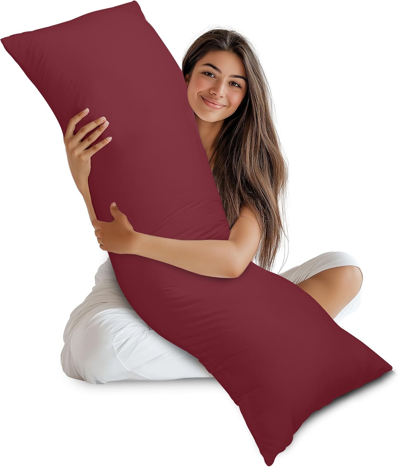 Utopia Bedding Full Body Pillow for Adults (White, 20 x 54 Inch), Long Pillow Insert for Sleeping, Ideal for Side Sleepers