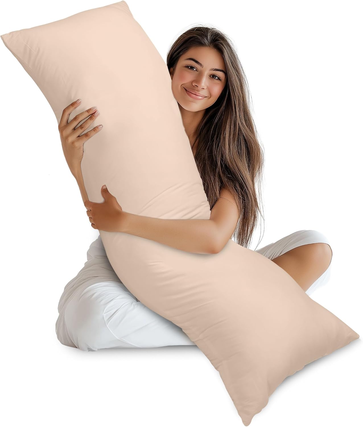 Utopia Bedding Full Body Pillow for Adults (White, 20 x 54 Inch), Long Pillow Insert for Sleeping, Ideal for Side Sleepers