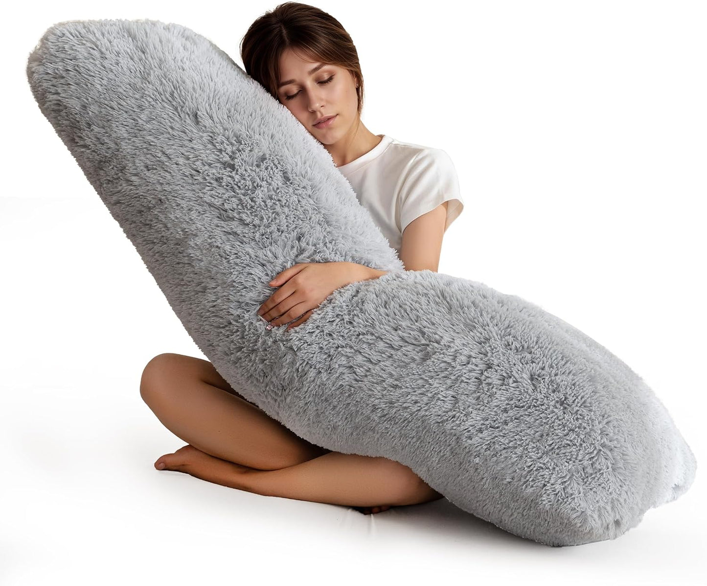 HIGOGOGO Body Pillow for Adults, Thickened Memory Foam Long Bed Pillow, Breathable Full Body Pillow with Removable Pillow Cover (20x54 Inch)