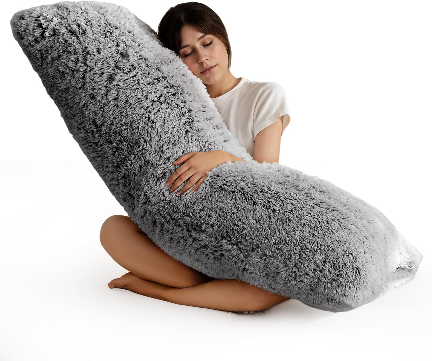 HIGOGOGO Body Pillow for Adults, Thickened Memory Foam Long Bed Pillow, Breathable Full Body Pillow with Removable Pillow Cover (20x54 Inch)