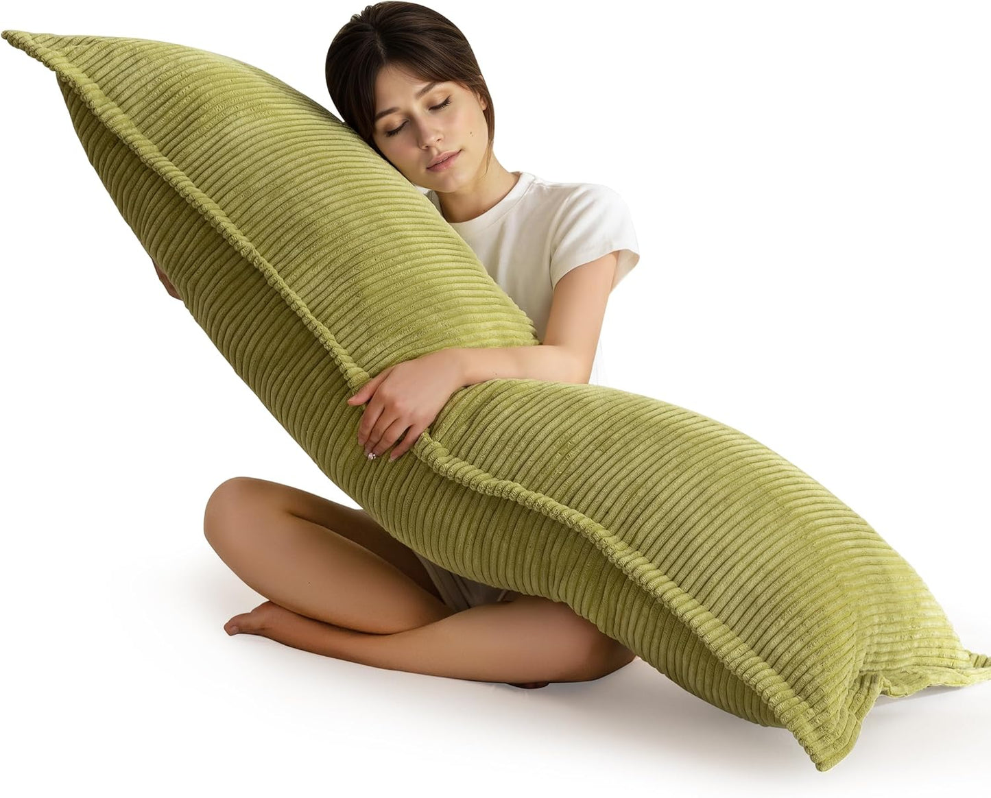 HIGOGOGO Body Pillow for Adults, Thickened Memory Foam Long Bed Pillow, Breathable Full Body Pillow with Removable Pillow Cover (20x54 Inch)