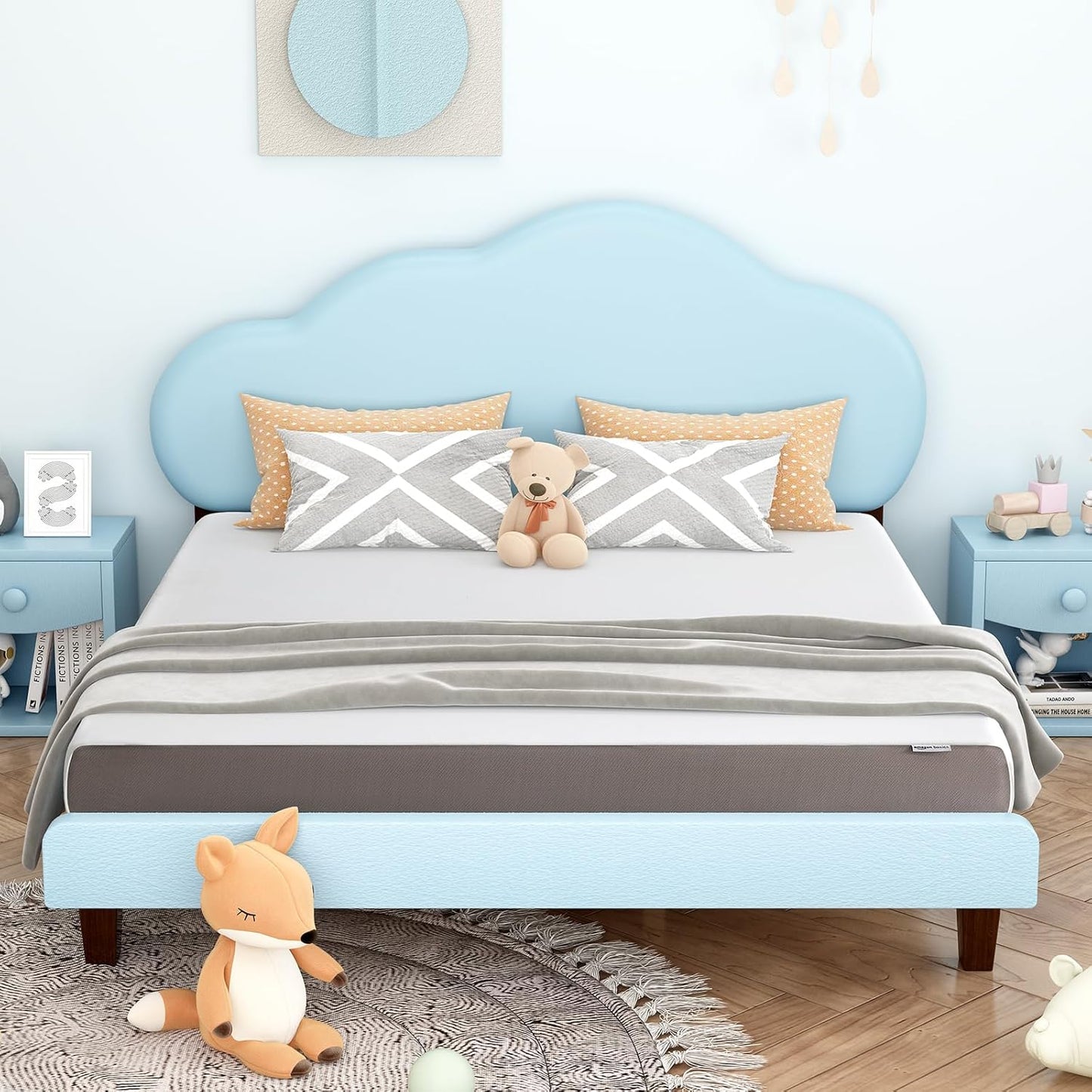 Amazon Basics Memory Foam Mattress, Soft Plush Feel, 12 Inch, Queen, White/Grey