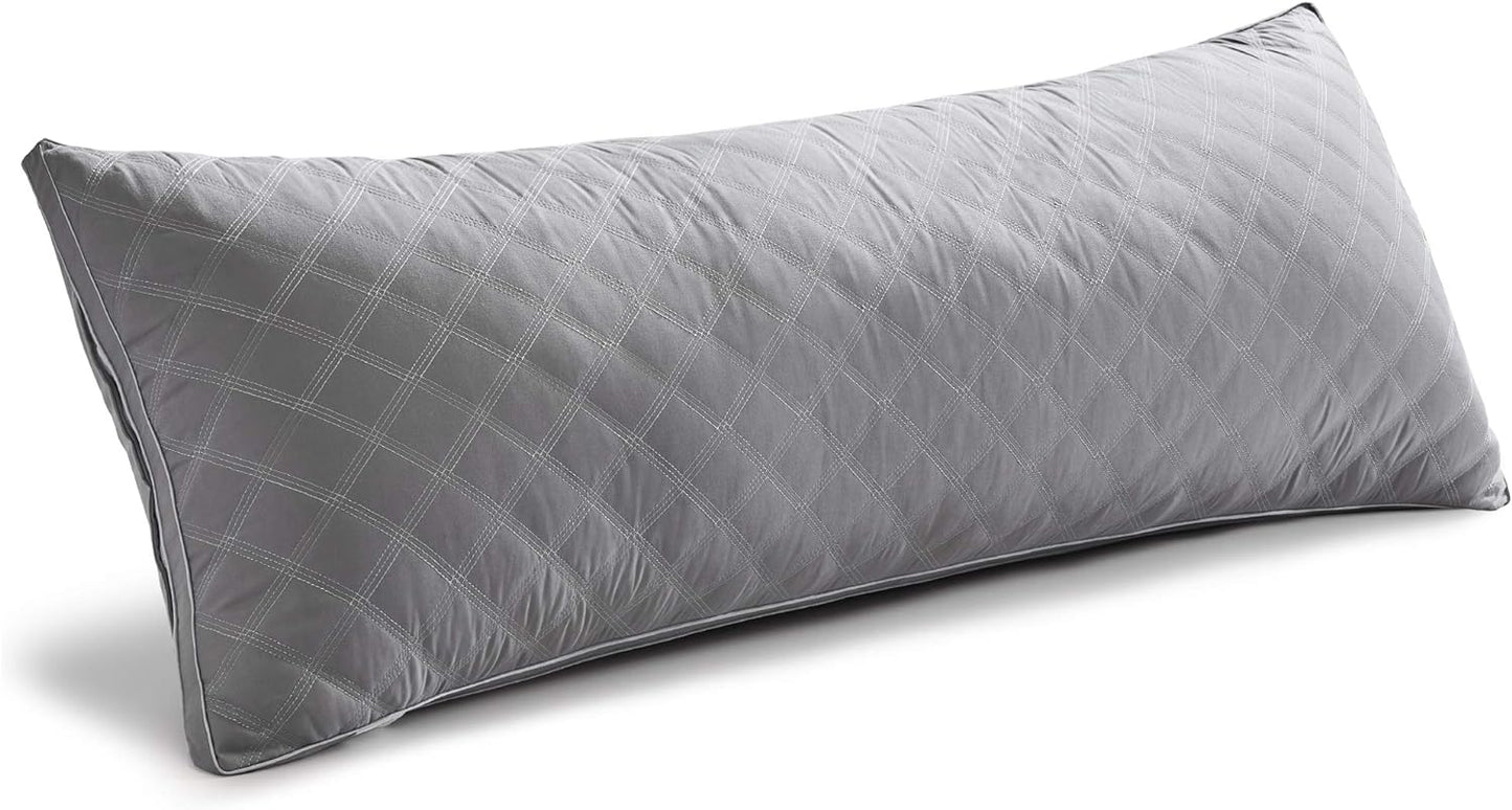 Oubonun Premium Adjustable Loft Quilted Body Pillows - Firm and Fluffy - Quality Plush - Down Alternative - Head Support Pillow - 21"x54"