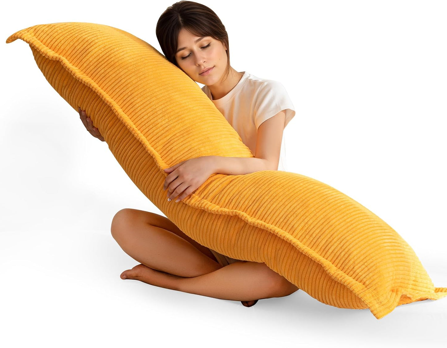 HIGOGOGO Body Pillow for Adults, Thickened Memory Foam Long Bed Pillow, Breathable Full Body Pillow with Removable Pillow Cover (20x54 Inch)