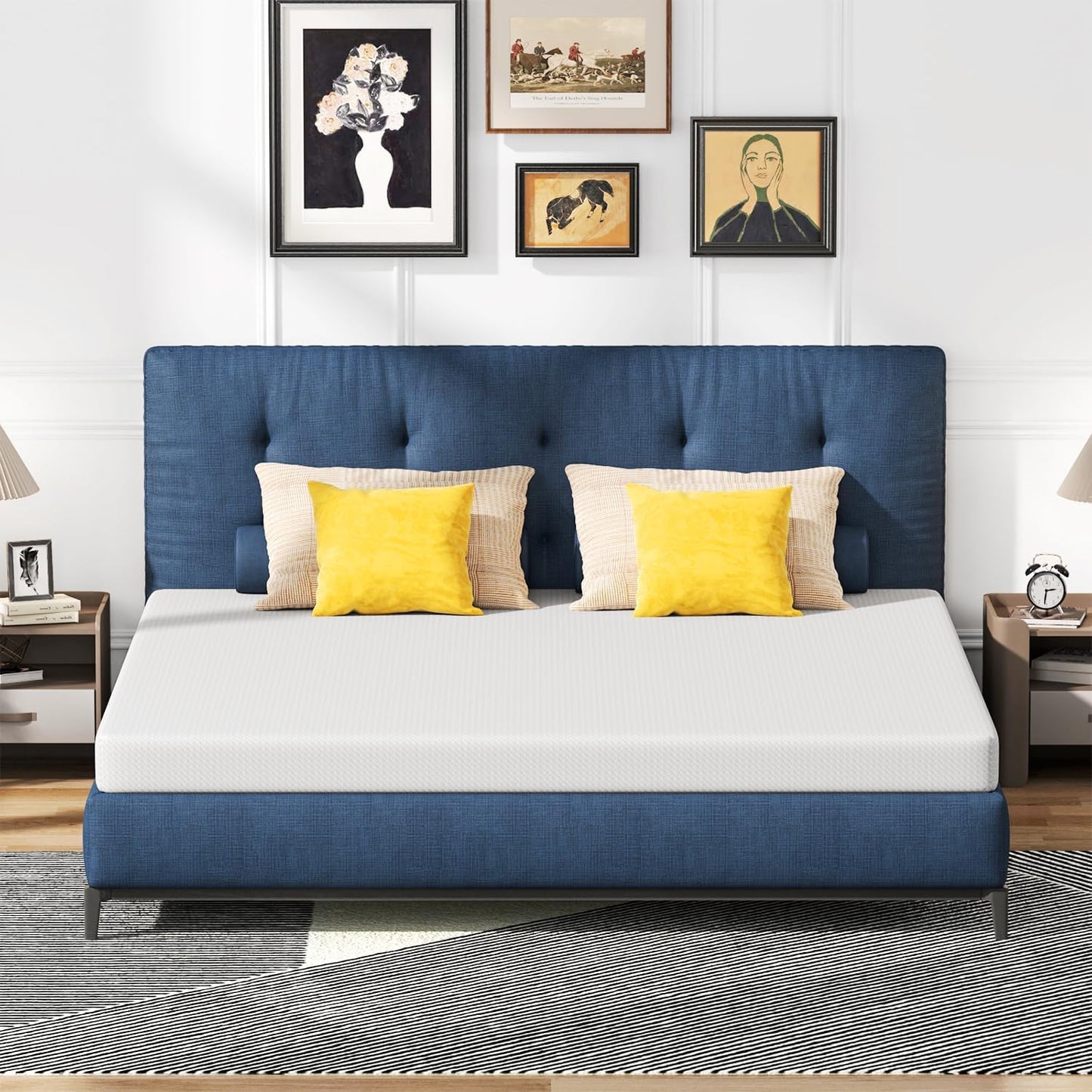 FDW | 5 Inch Twin Mattress | Medium Firm | Gel Memory Foam Mattress | White | Bed in a Box, CertiPUR-US Certified | Pressure Relief, Cooling Ventilated Foam | Washable Removable Cover