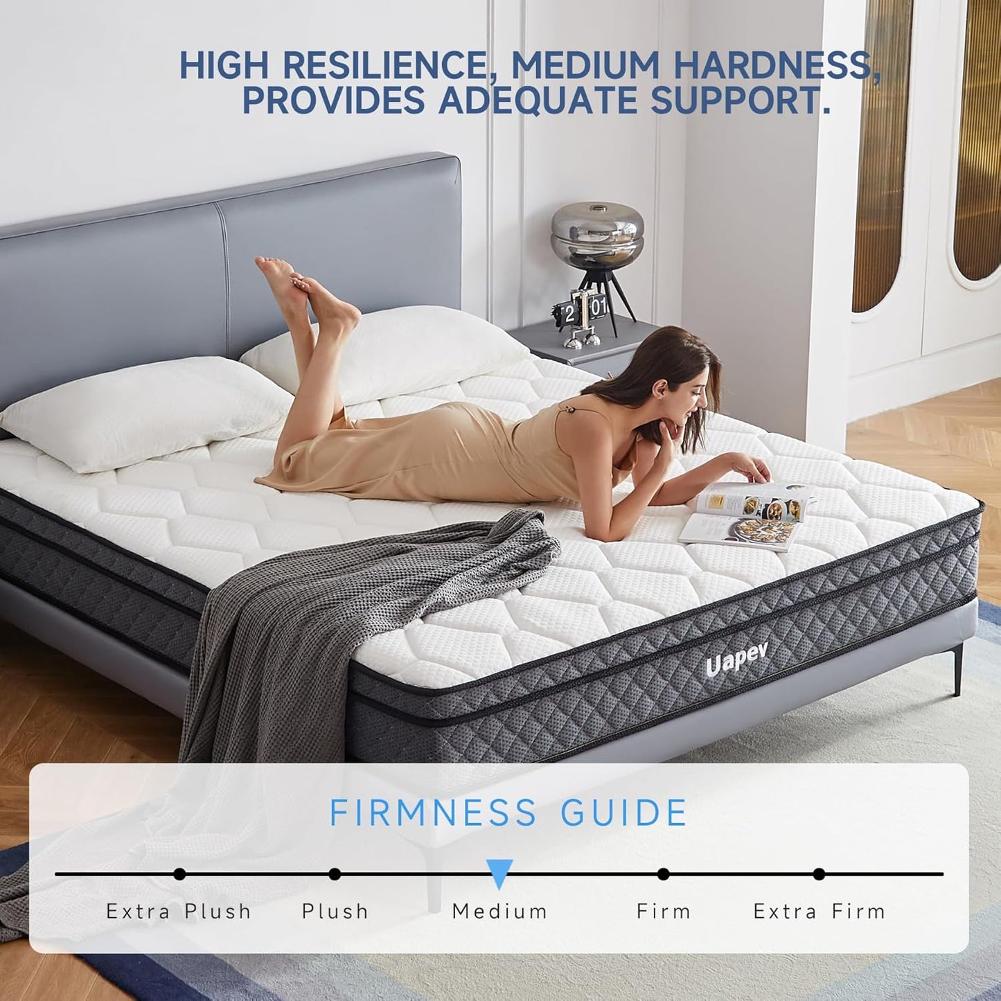 Queen Mattresses,10 Inch Queen Size Mattress in A Box, Memory Foam Hybrid Mattress with Individual Pocket Spring for Motion Isolation & Strong Edge Support, Stress & Pressure Relief,CertiPUR-US
