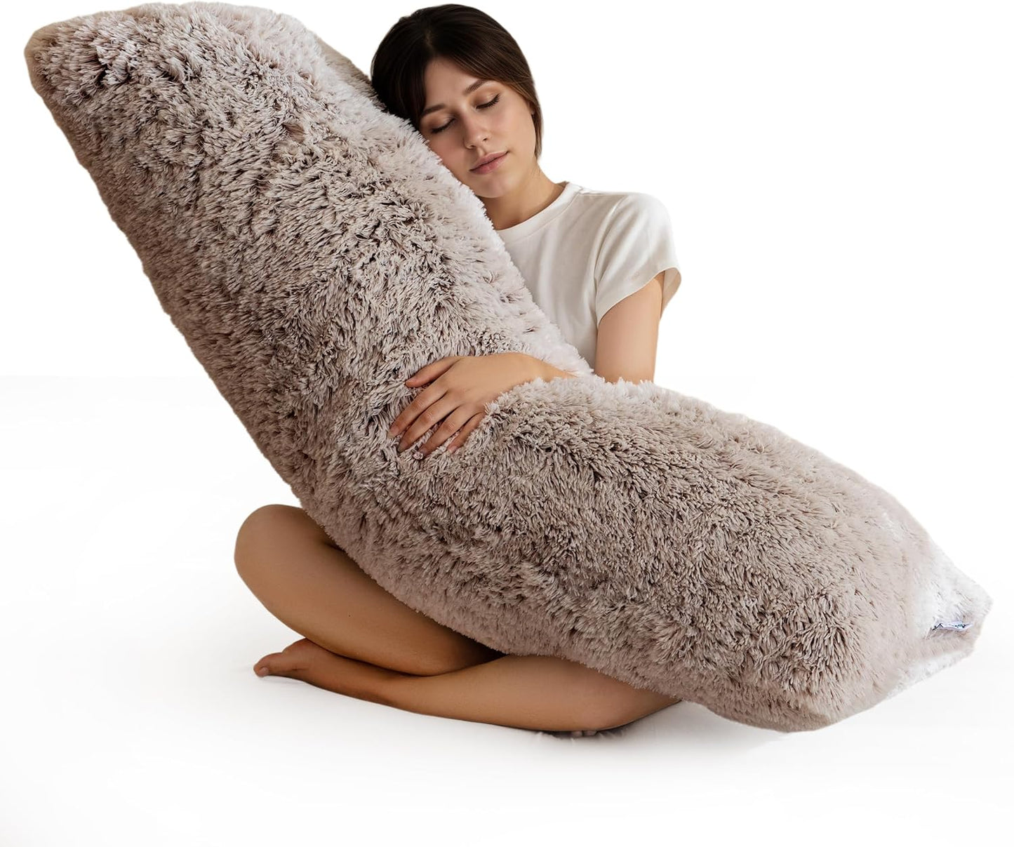 HIGOGOGO Body Pillow for Adults, Thickened Memory Foam Long Bed Pillow, Breathable Full Body Pillow with Removable Pillow Cover (20x54 Inch)