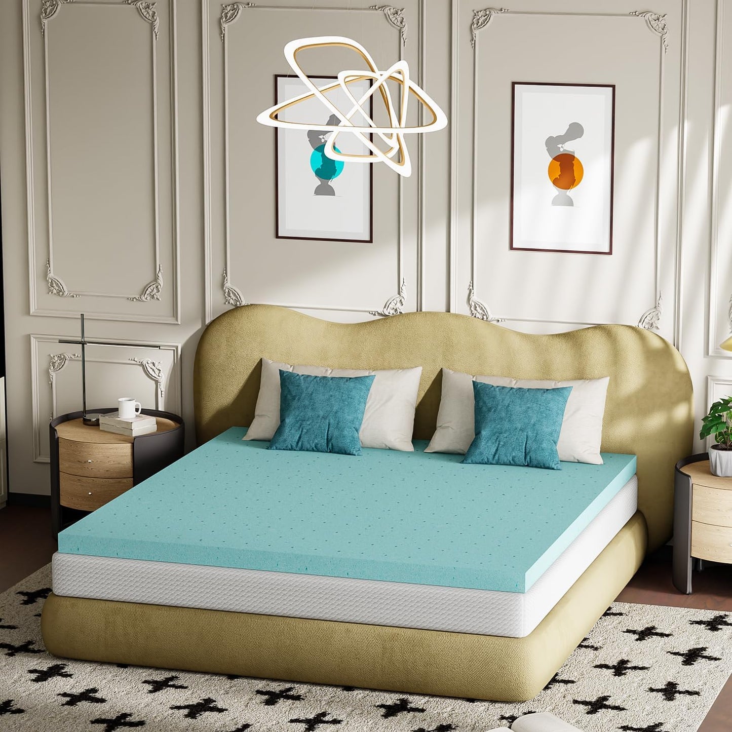 FDW | 5 Inch Twin Mattress | Medium Firm | Gel Memory Foam Mattress | White | Bed in a Box, CertiPUR-US Certified | Pressure Relief, Cooling Ventilated Foam | Washable Removable Cover