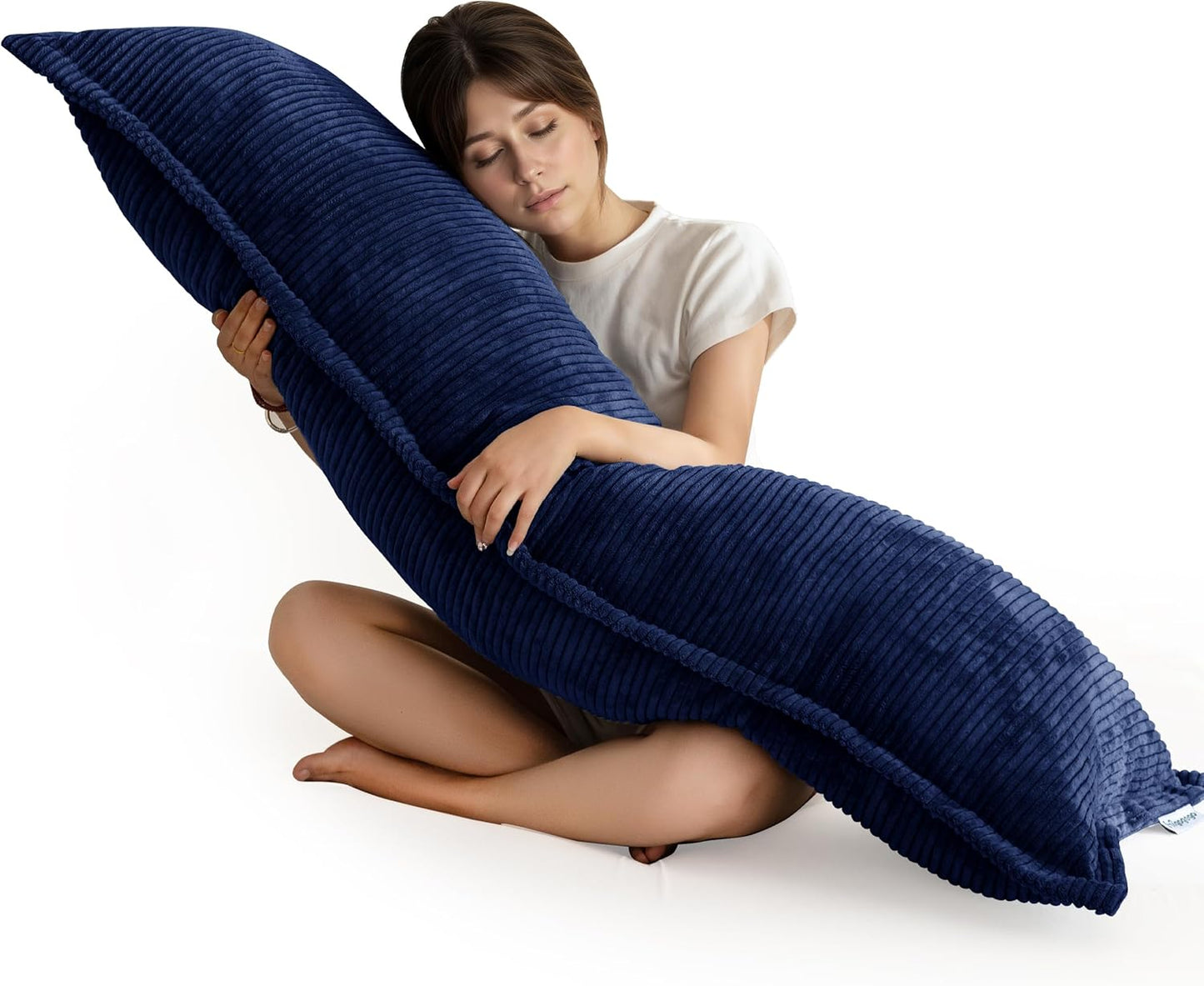 HIGOGOGO Body Pillow for Adults, Thickened Memory Foam Long Bed Pillow, Breathable Full Body Pillow with Removable Pillow Cover (20x54 Inch)