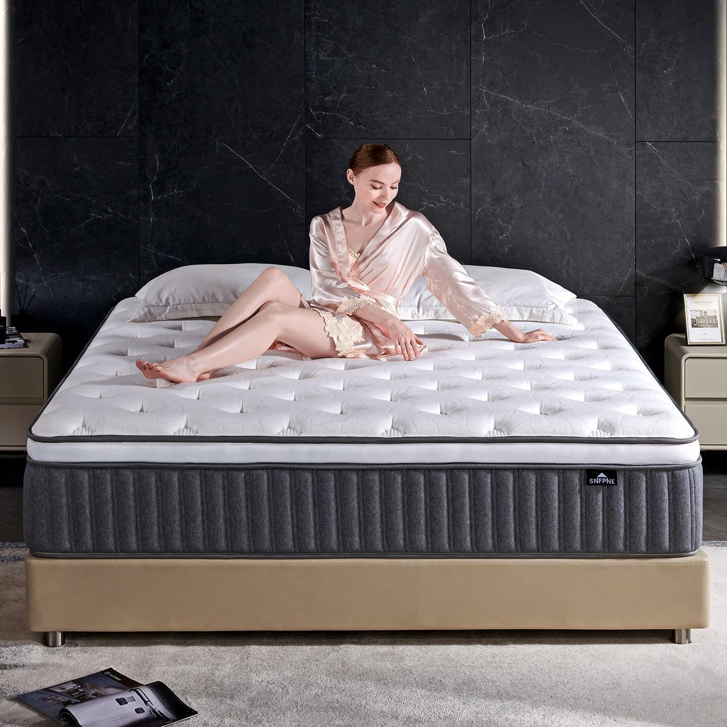 Queen Size Mattress 12 Inch, Hybrid Memory Foam Mattress with Zoned Pocket Coils Support and Motion Isolation Design, Strengthen Edge Support,CertiPUR-US Certified, Medium Firm in a Box