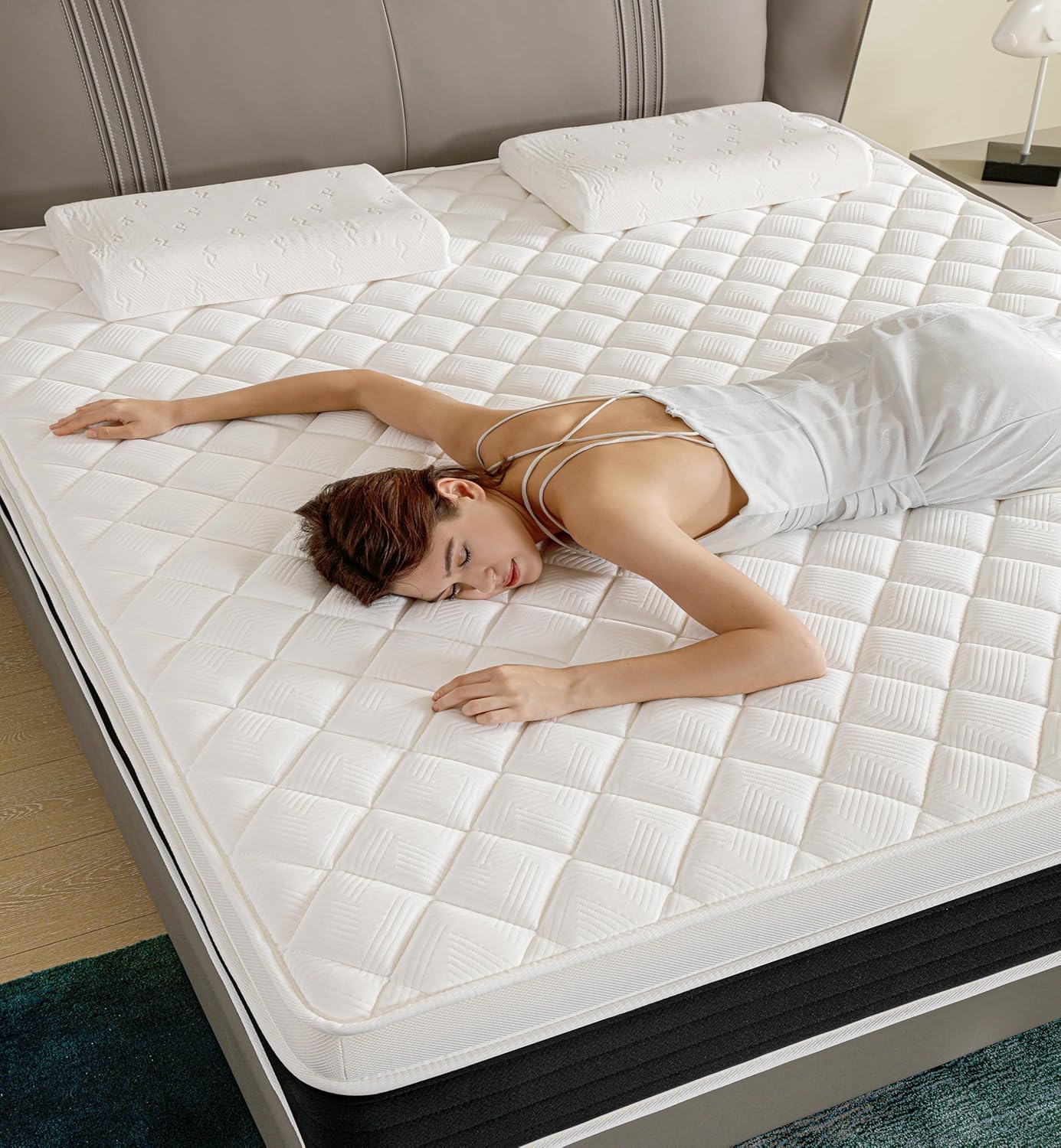 Queen Mattress,14 Inch Memory Foam and Innerspring Hybrid Queen Size Mattress in a Box, Pressure Relief,Medium Plush,Motion Isolation.